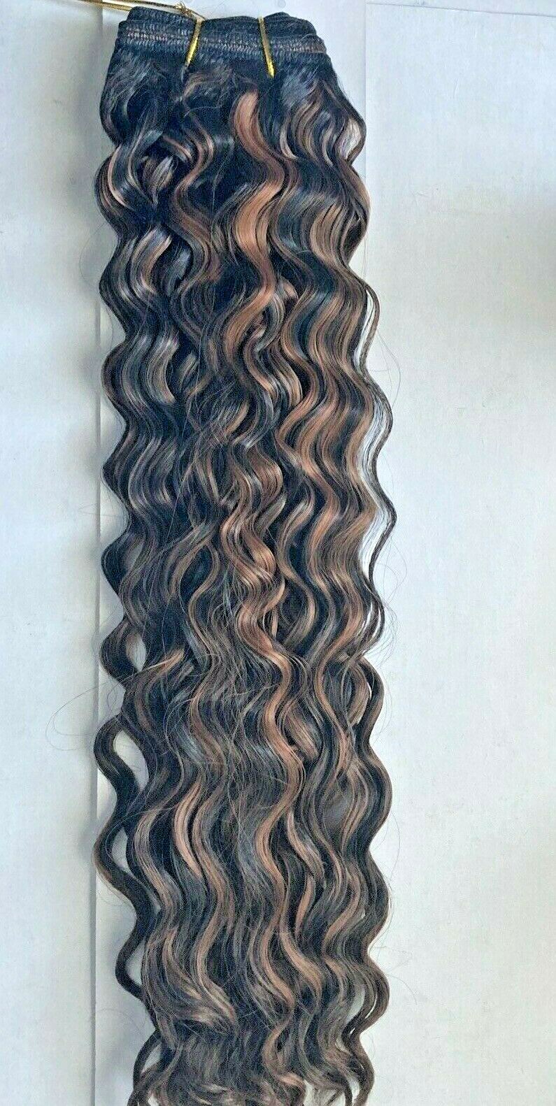 1 Packs Most Advanced Synthetic Wavy Hair Extensions Tangle Free 18″ Color:1B/30