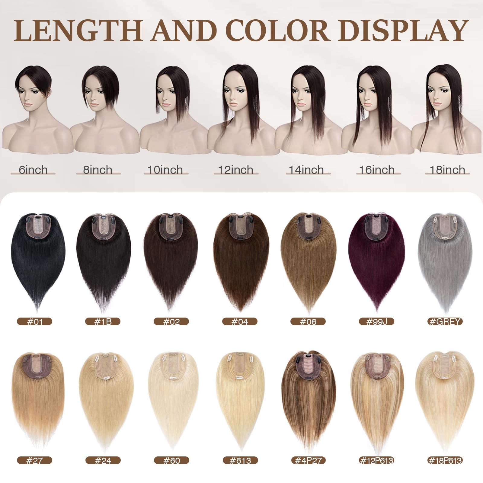 Rich Choices Hair Toppers For Women Real Human Hair 100 Human Remy Toppers No