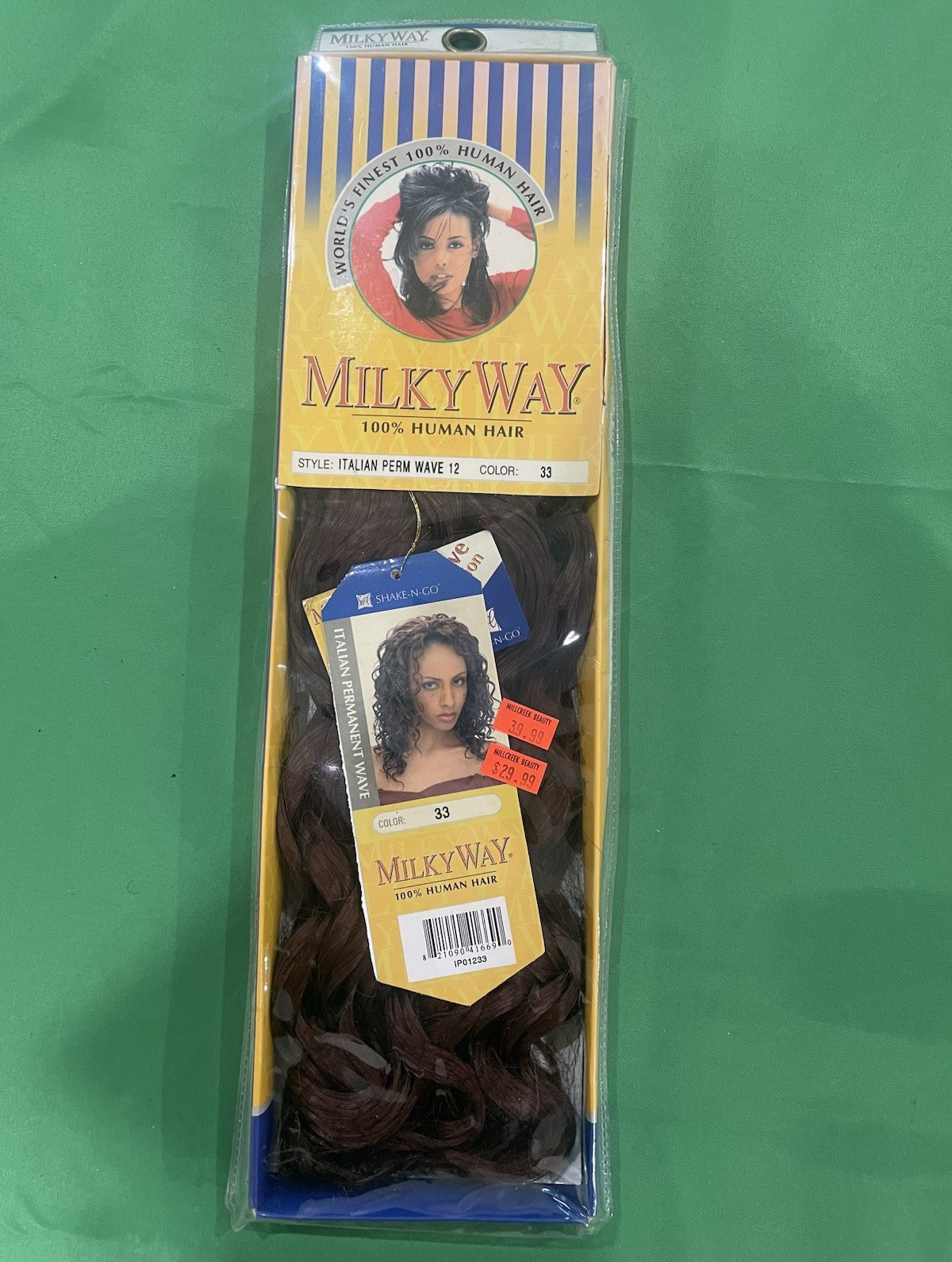 Milky Way 100% Human Hair Italian Perm Wave 12″ Weaving Sew-In 33