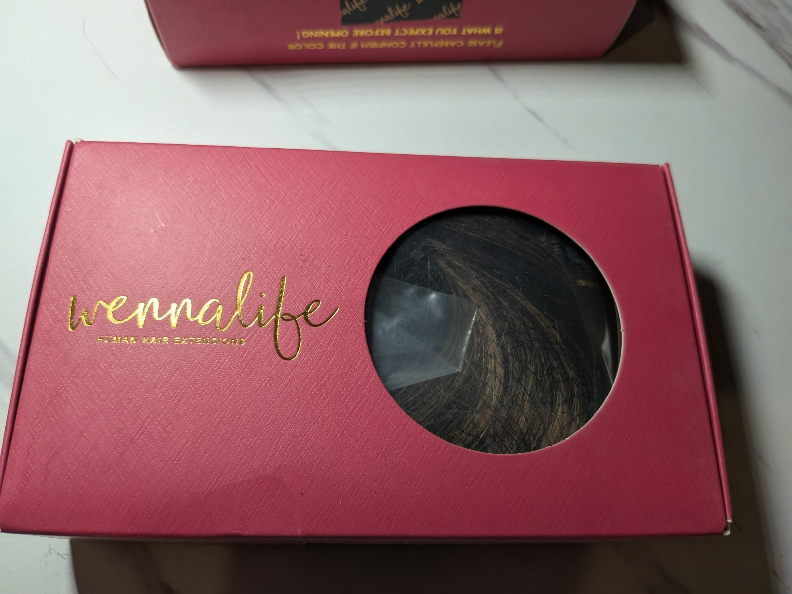 Wennalife Clip in Human Hair Extensions 120g 16in 7pcs Black/Brown