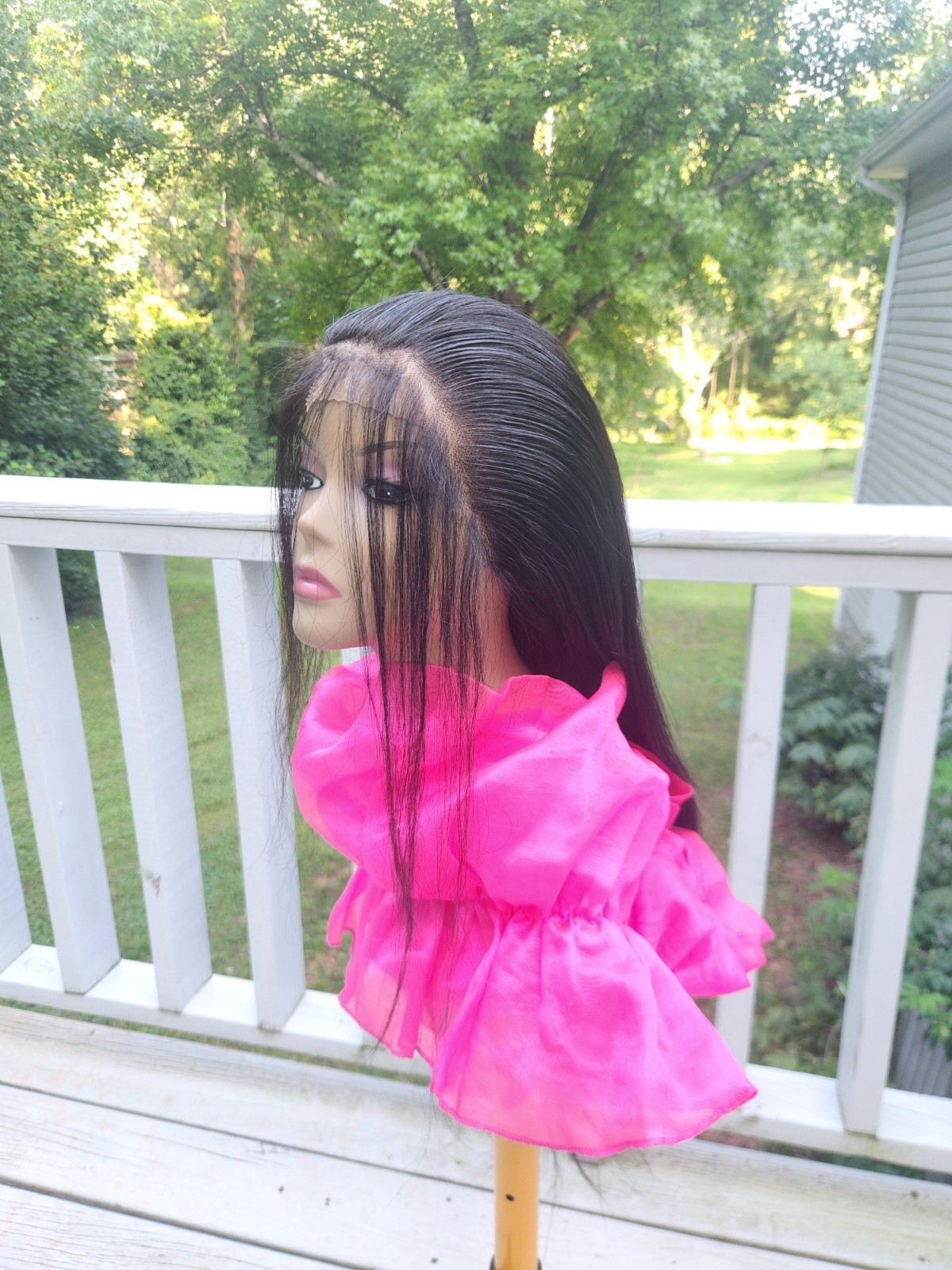 Pre-everything Lace Front Wig Straight Black Long Natural Look Women Adult