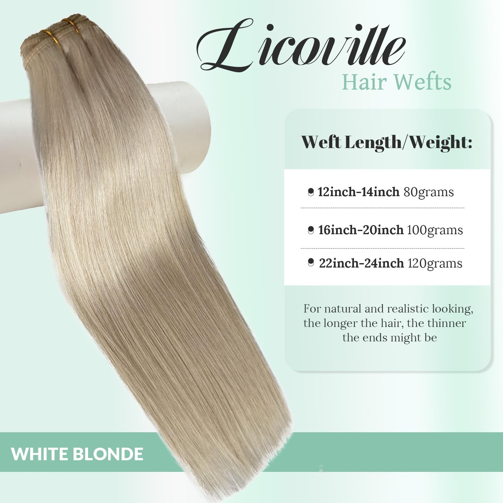 Licoville Sew In Hair Extensions Real Human Hair Blonde Weave Bundles Human