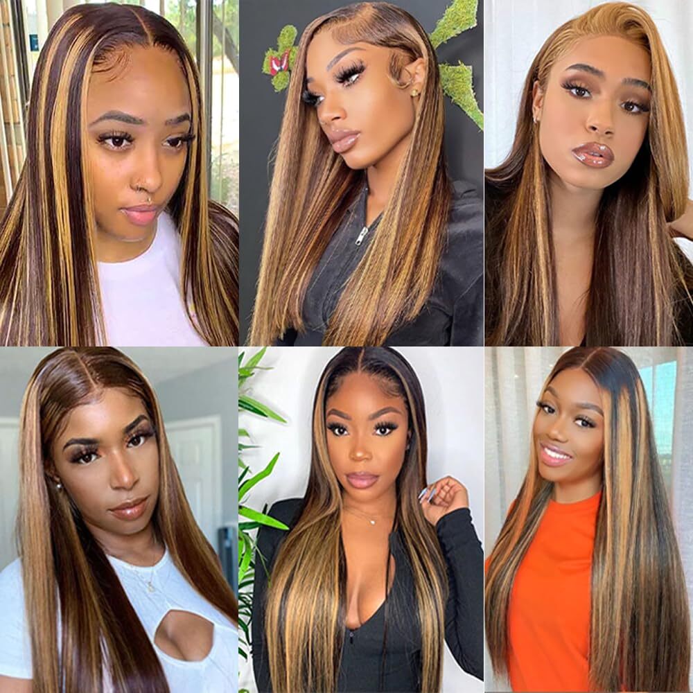 Highlight P4/27 Blonde Human Hair Bundles Straight Human Hair Weave Remy Hair