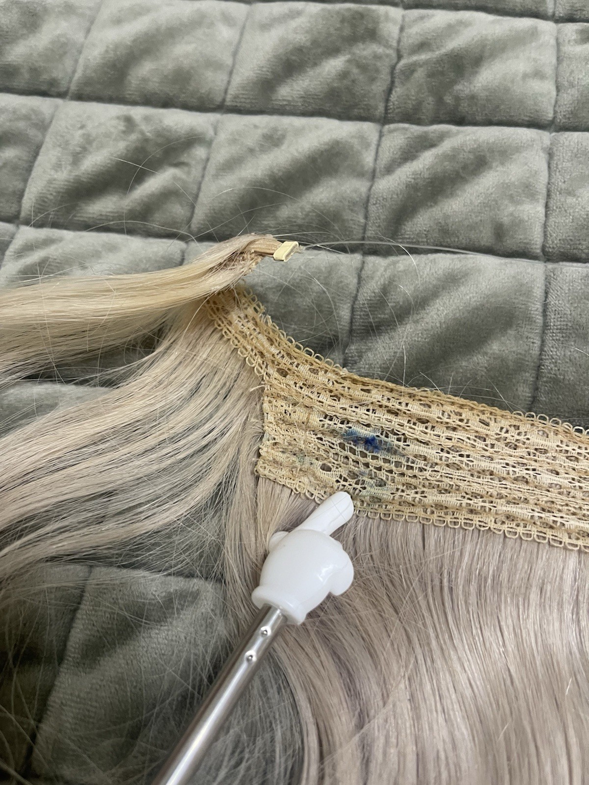 Hidden Crown Halo Extension 20” Inches  # 58 Sterling Plus Fringe Bang