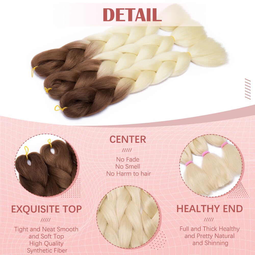 Festival Tinsel/Jumbo Braiding Hair Extensions for Women Girls Kids DIY Braid US