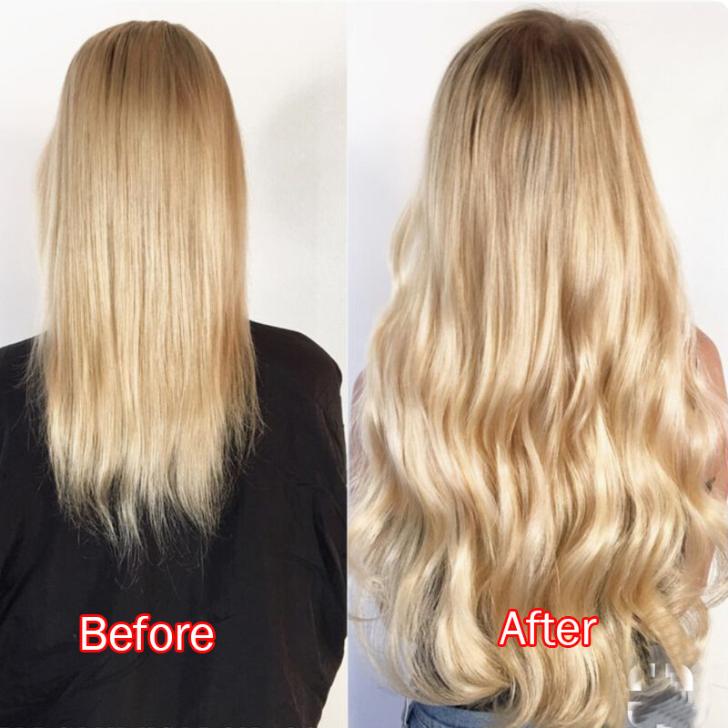 200G Russian Remy Micro Loop Rings Bead Human Hair Extensions Thick Full Head US