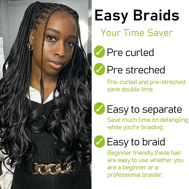 Darling Empress French Curl Braids Loose/Curly Braids Extension Pre Stretched US