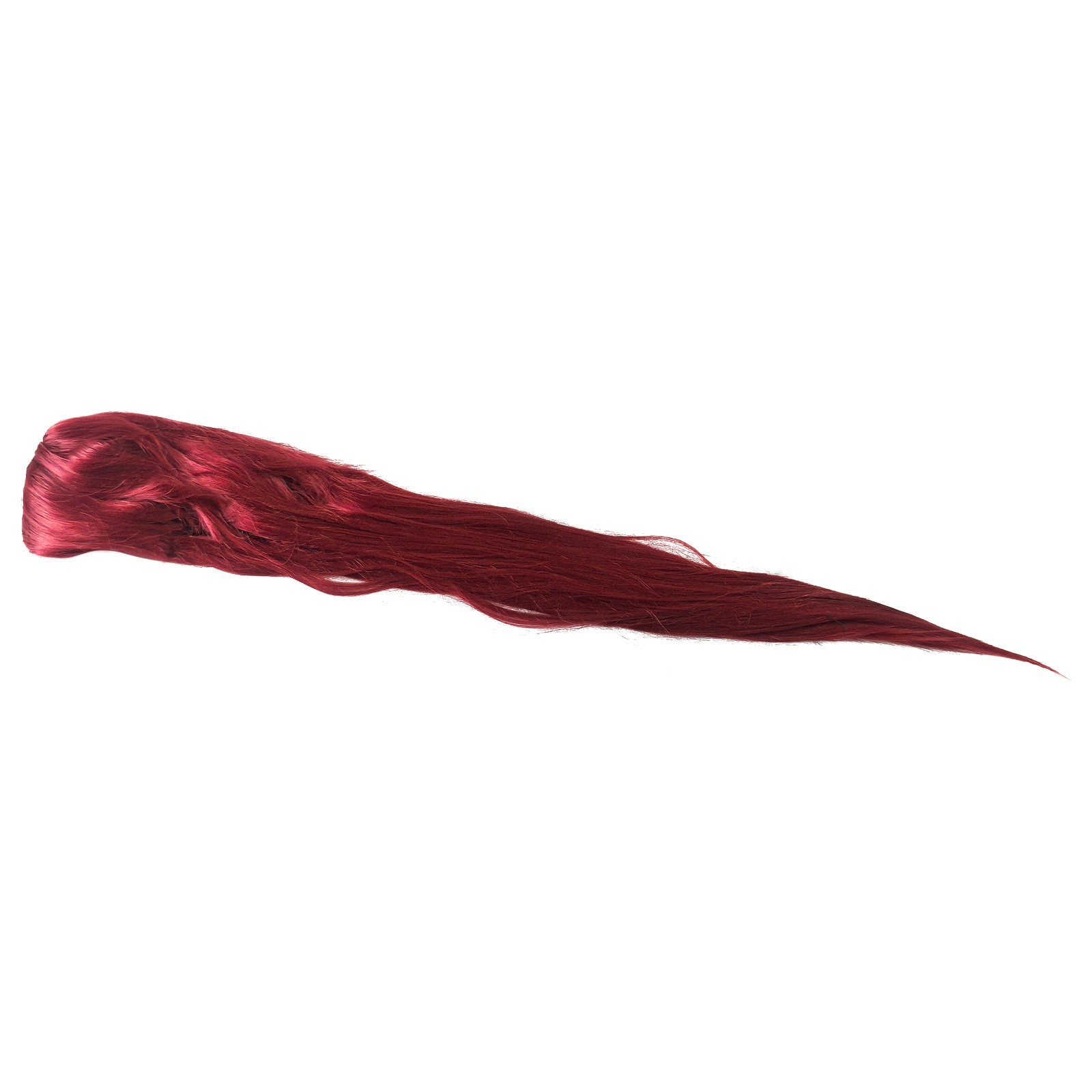 Wine Red New 80cm Straight Sleek Long Full Hair Wigs Side Bangs Rose net Party