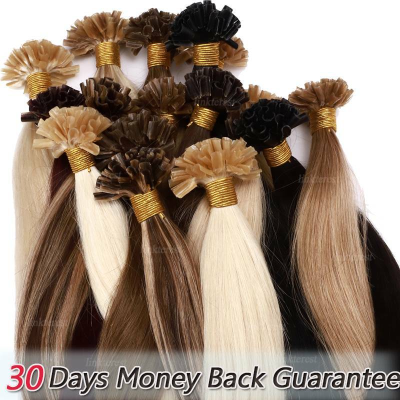 AAAAA Indian Keratin 1g/s Nail U Tip Per Bonded Real Remy Human Hair Extensions