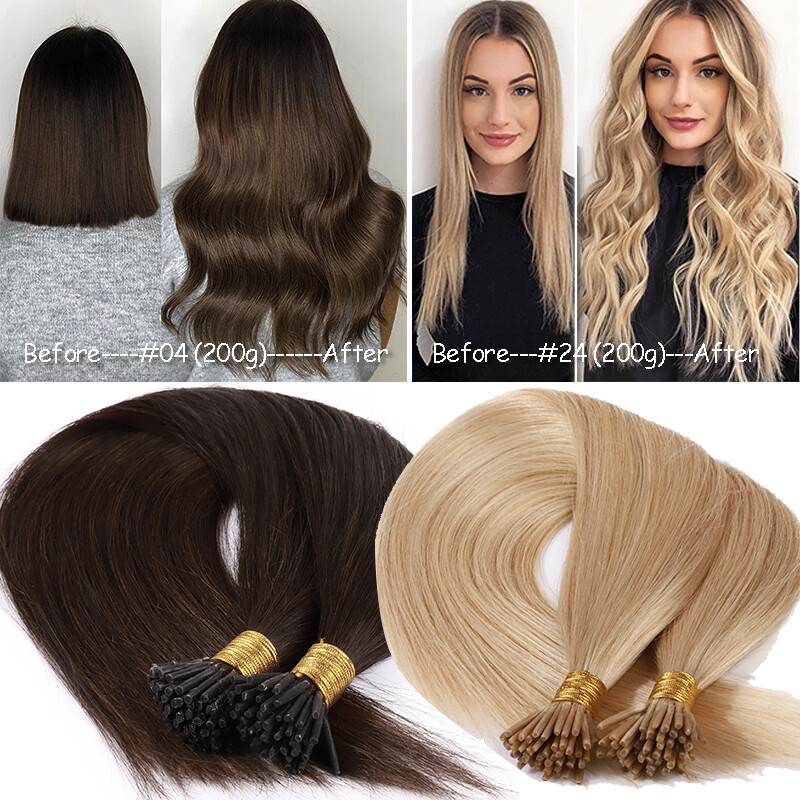 CLEARANCE Stick I Tip Human Remy Hair Extensions Pre Bonded FULL HEAD 150G 300S