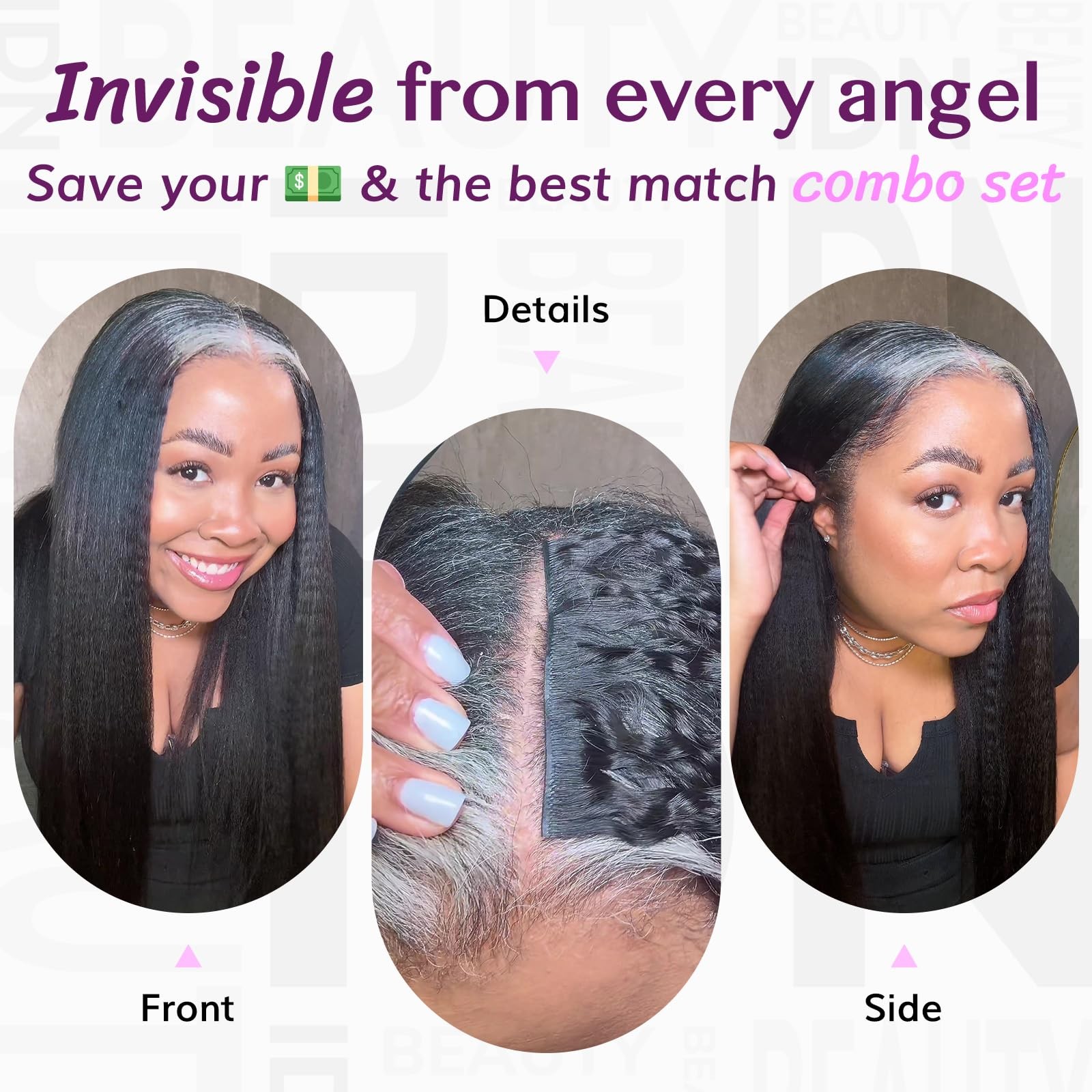 Idn Beauty 52 Invisible Clip In Hair Extensions Real Human Hair Combo Pack