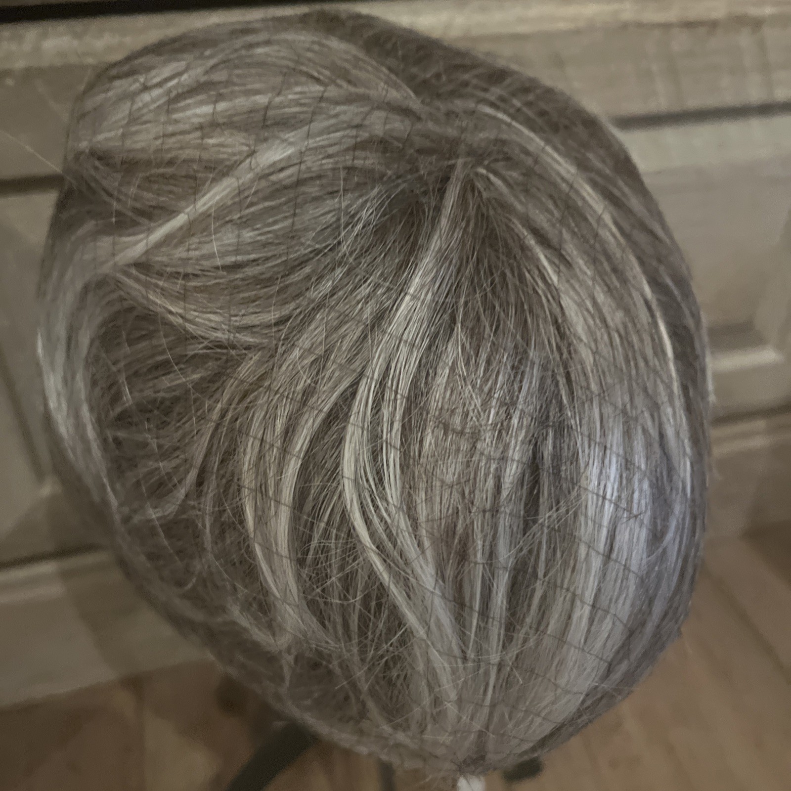 Emmor Brown Mixed Grey Hair Wig for Women Short Cut