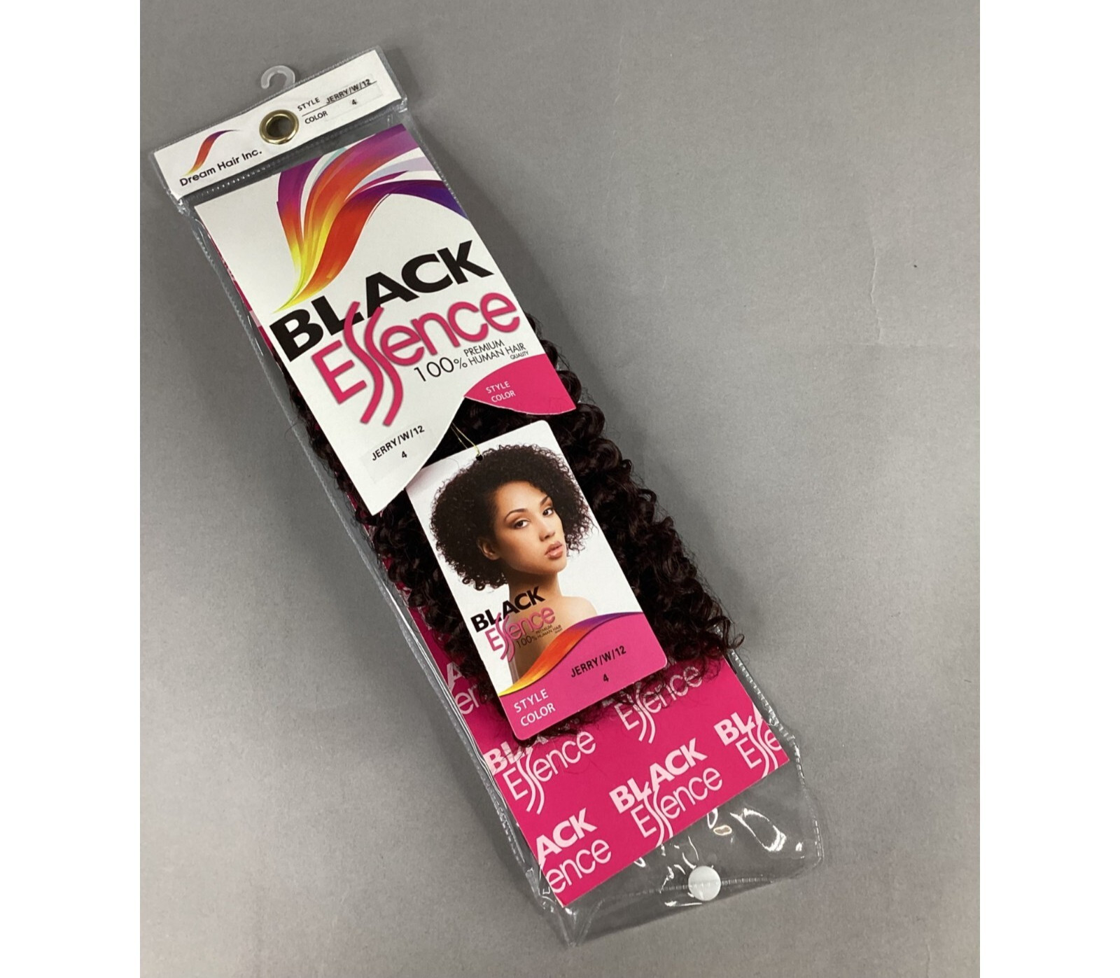 12″ Short Jerry Curl Color #4 Dark Brown Blended Hair Extensions Track Black Es