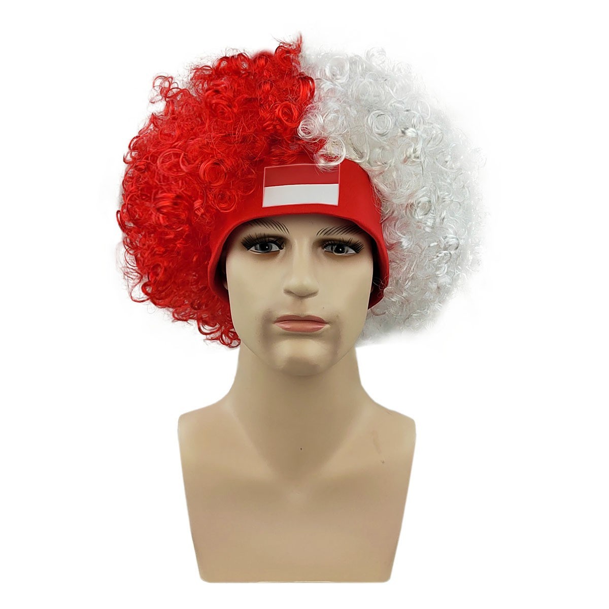 Flag Colored Fan Wig 2026 FIFA World Cup Football Headdress Explosive Headgear