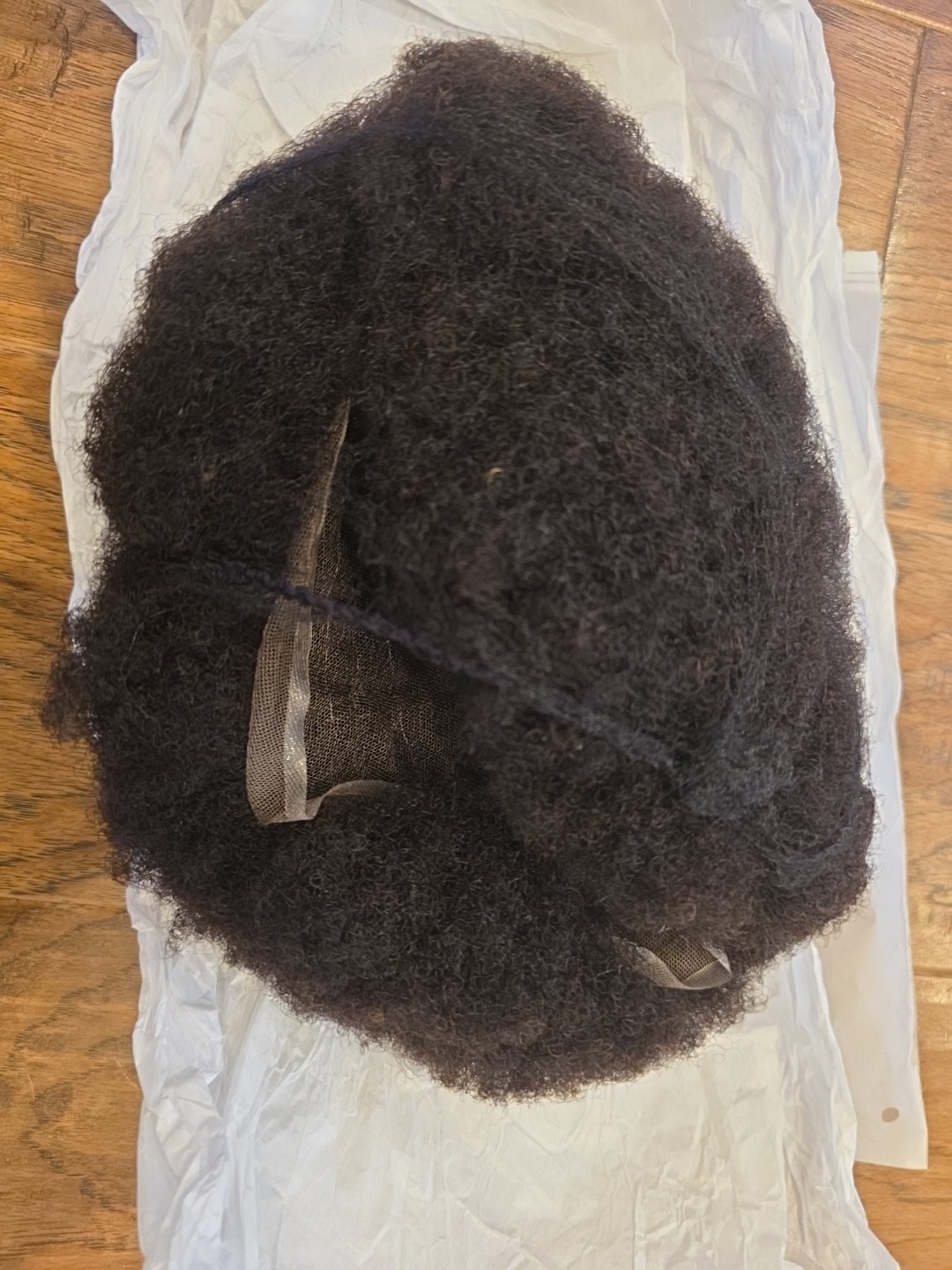Afro Curly Full Lace Toupee African American Mens Toupee Human Hair 4mm wave