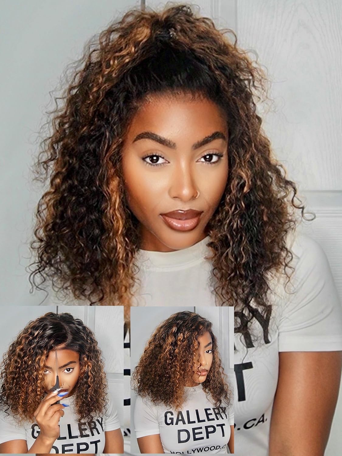 Isee Hair Highlight Glueless Bob Wigs Human Hair Pre Plucked Pre Cut 2/30 Honey