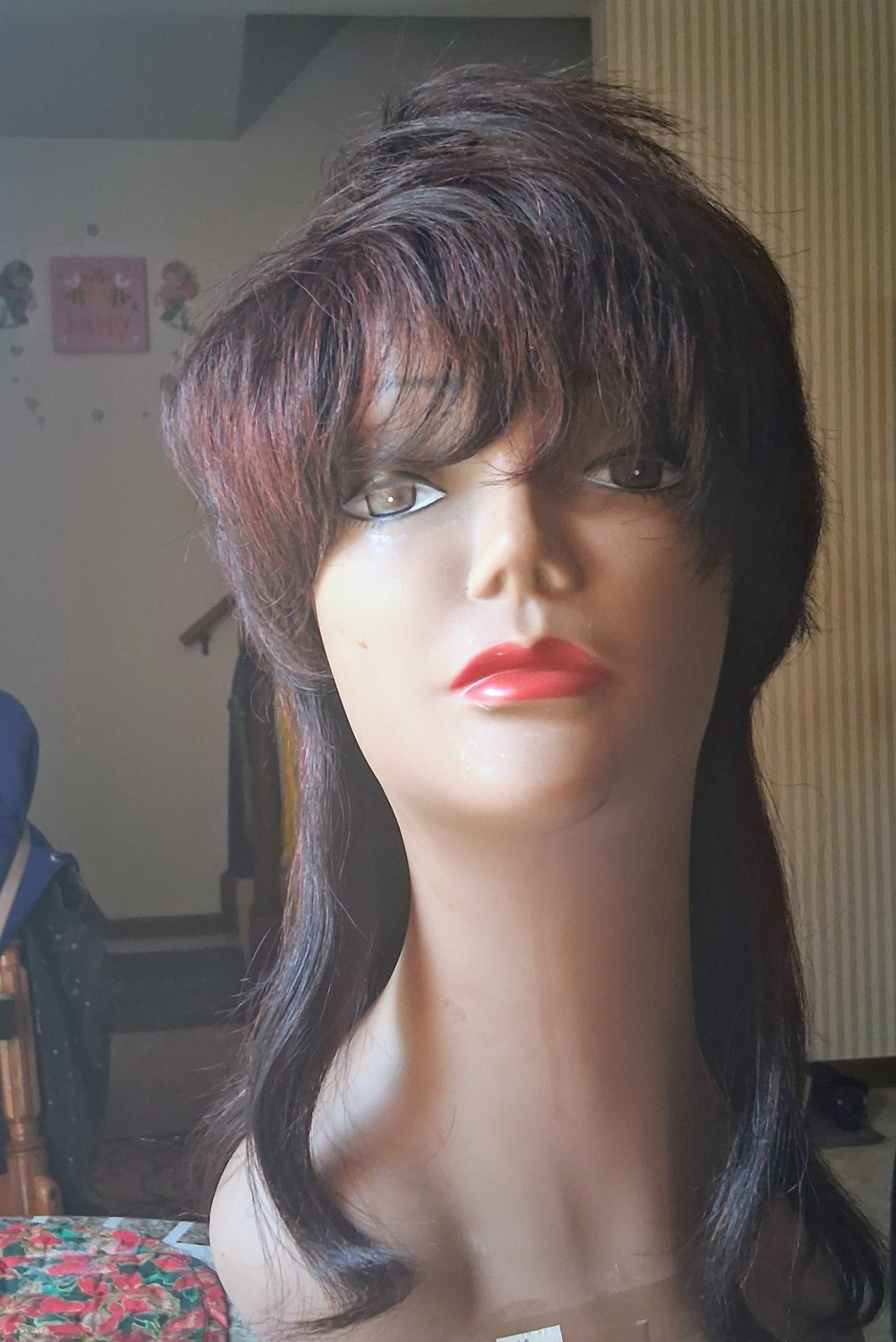 IZIWIG Luxury Remy Human Black/Brown, 12″ Bangs/Shag/Bob Style