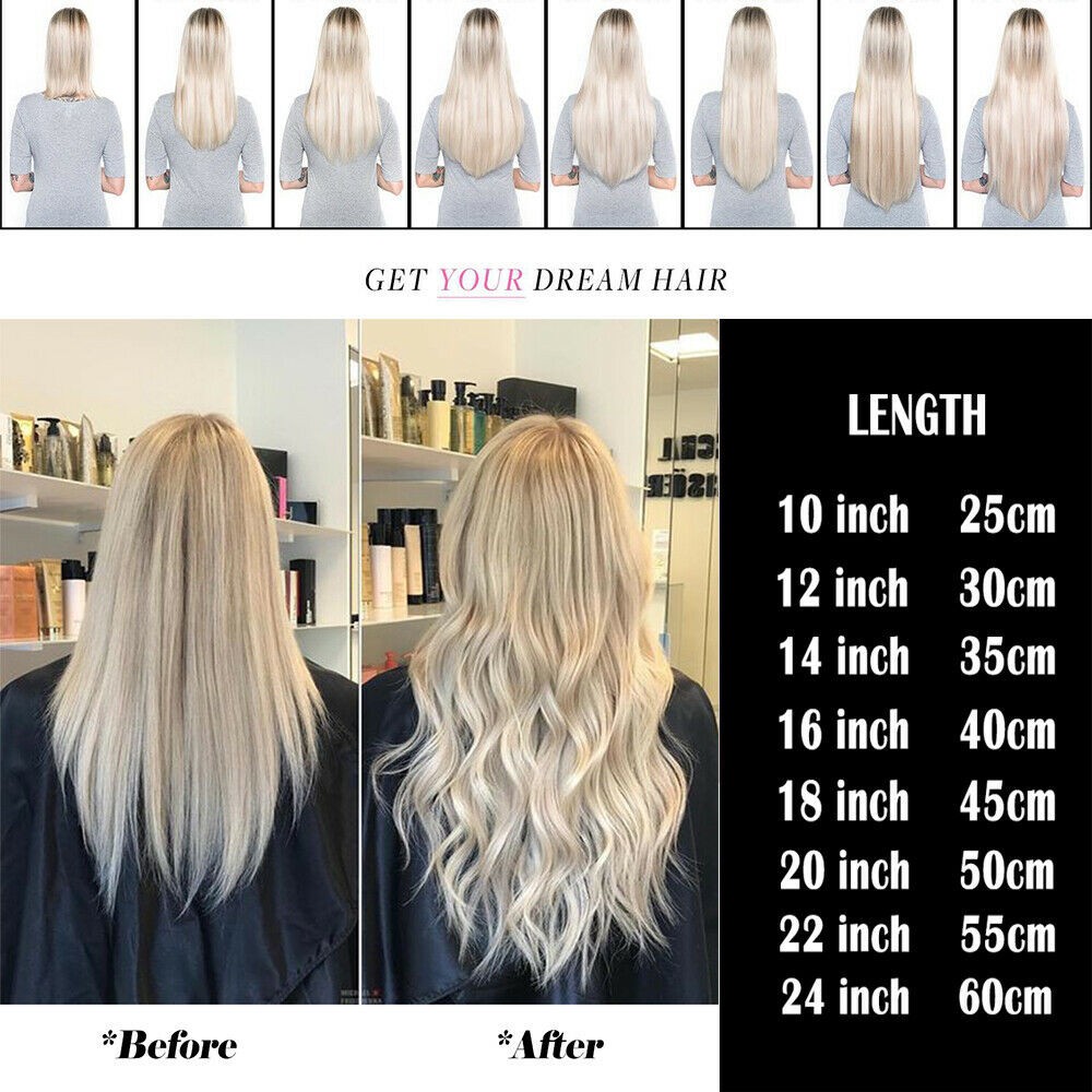 Invisible Tape In Human Hair Extensions Skin Weft Premium Hair Full Head 80pcs