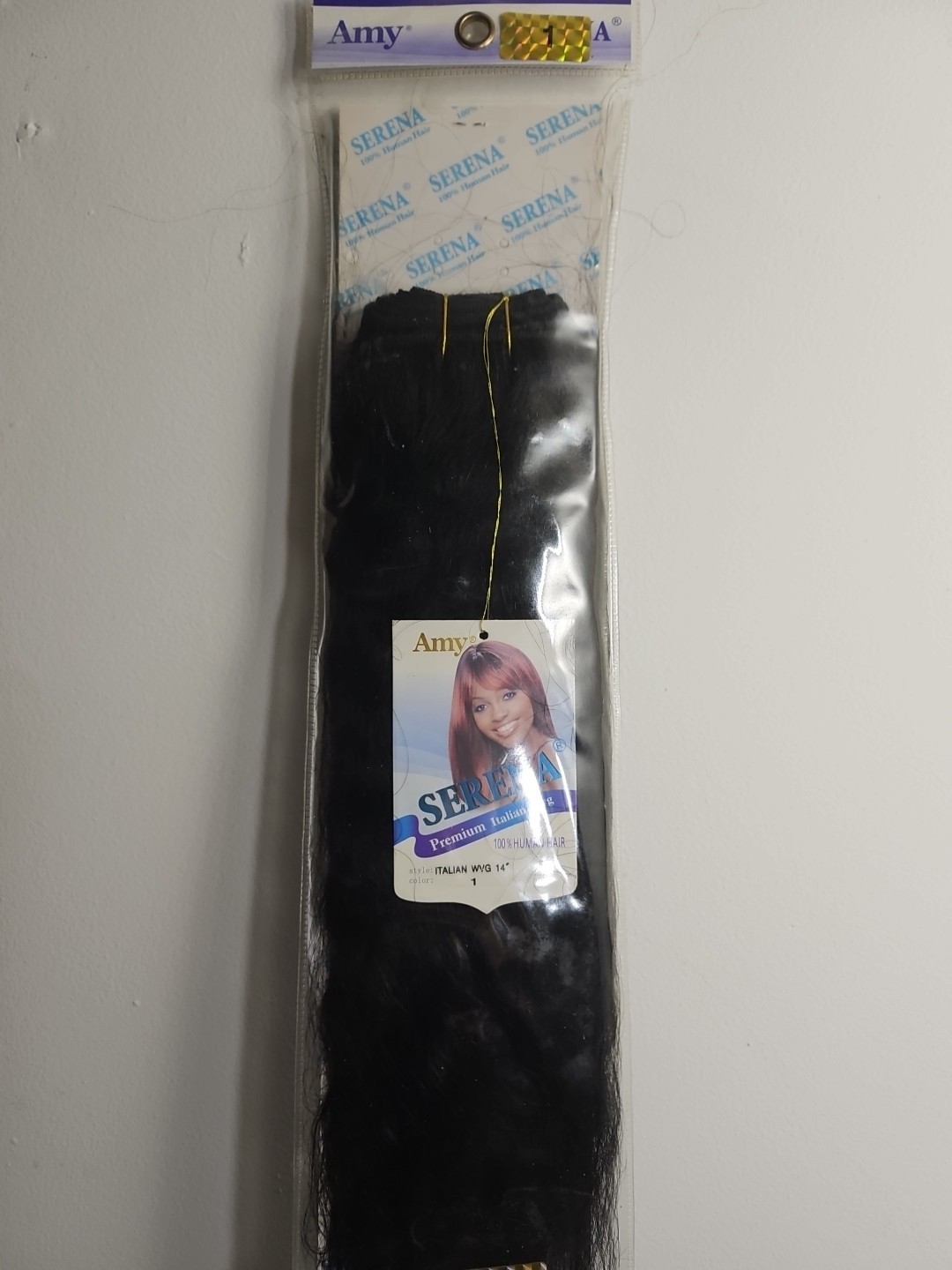 Serena Human Hair 14″ Italian Weave – Color 1 – 100% Human Hair – Soft & Natural