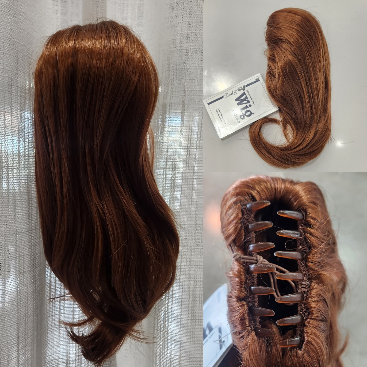 Lord & Cliff Claw Clip Ponytail Easy On Clip Layer #30 Light Brown Auburn