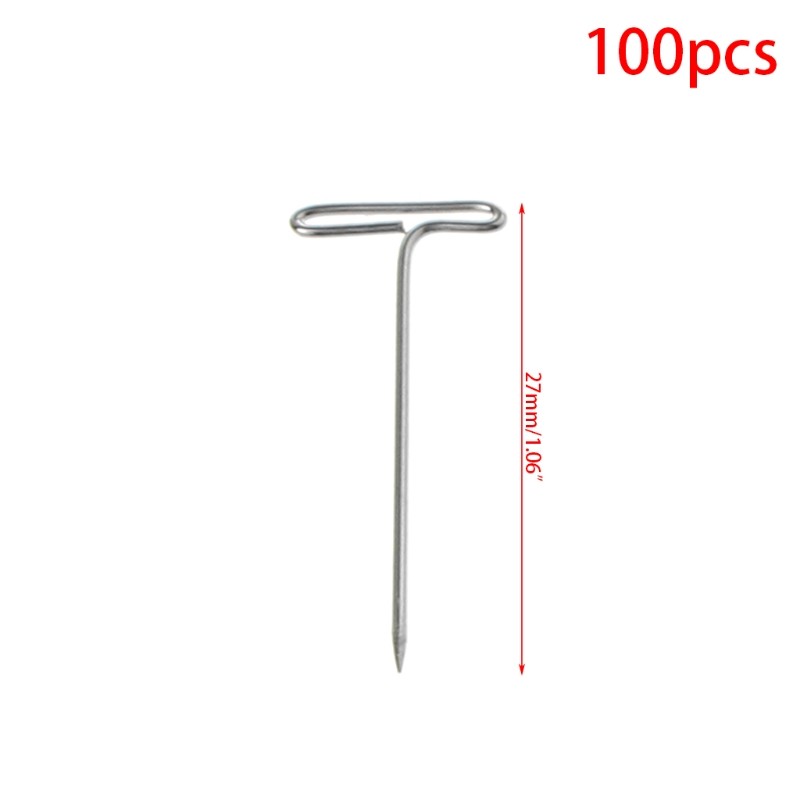 100 Pcs for T Pins Needle For Wig On Foam for Head Style for Head Sewing Hair Sa