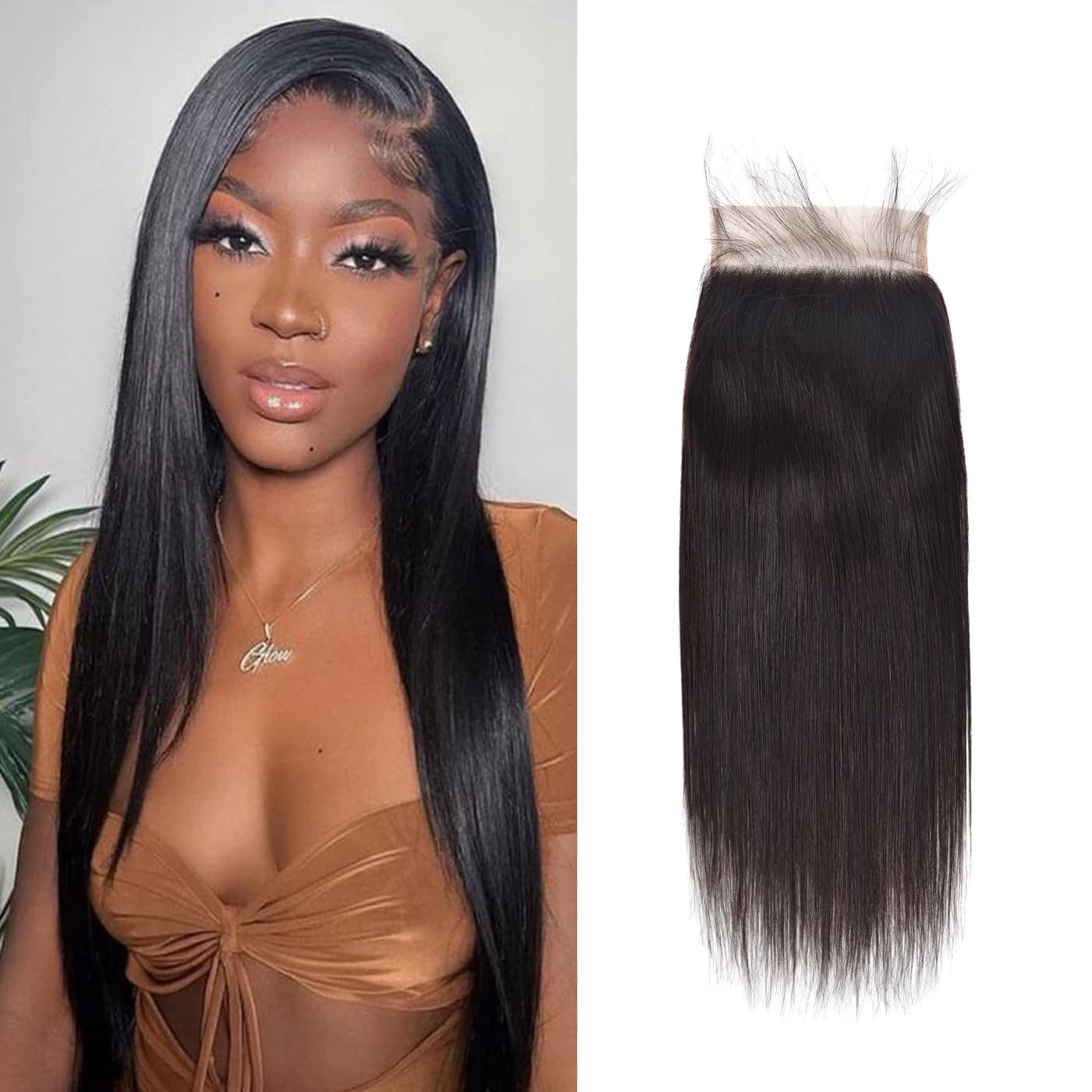 6×6 Hd Lace Closure Straight Wave Free Part Unprocessed Virgin Brazilian Human H