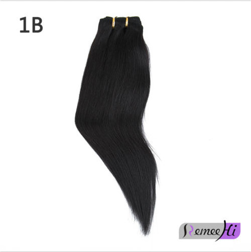 Remy 3/4 Half Wig 100% Human Hair Half Wig Straight Hair Machine Weft Cap 15-24″