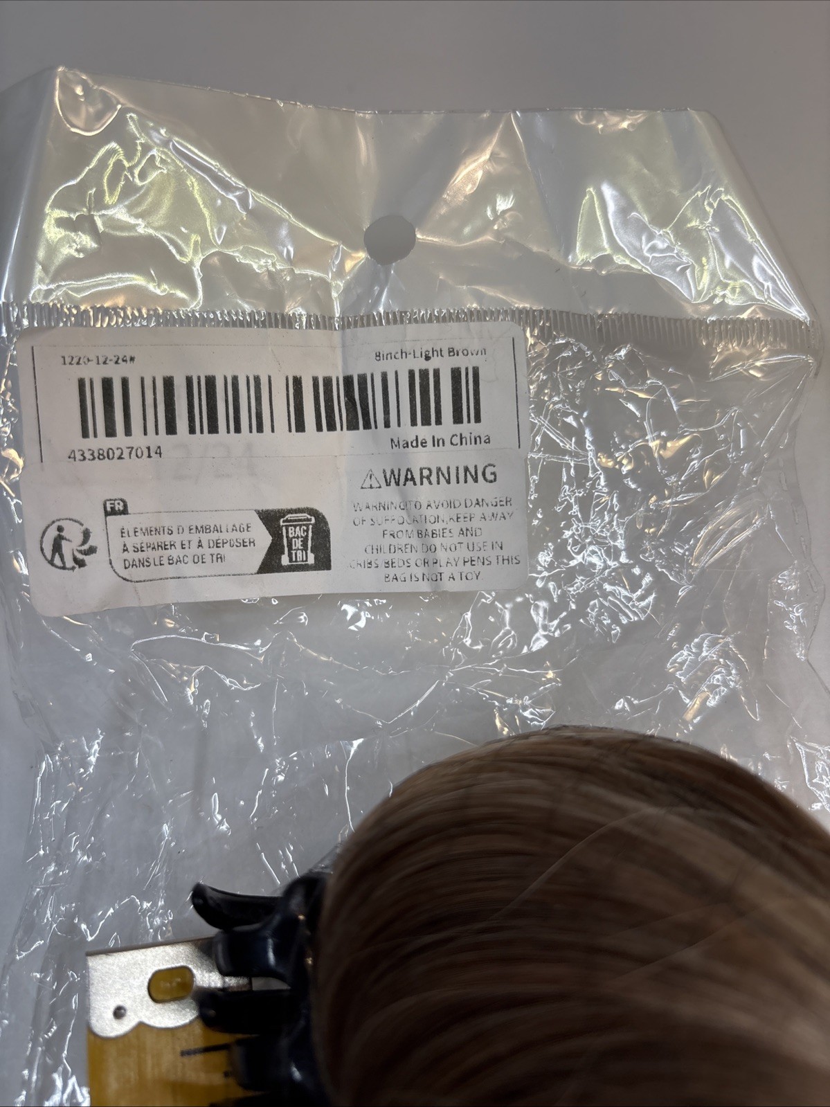8in Light Brown Ponytail Clip in Pony Tail Hair Extension