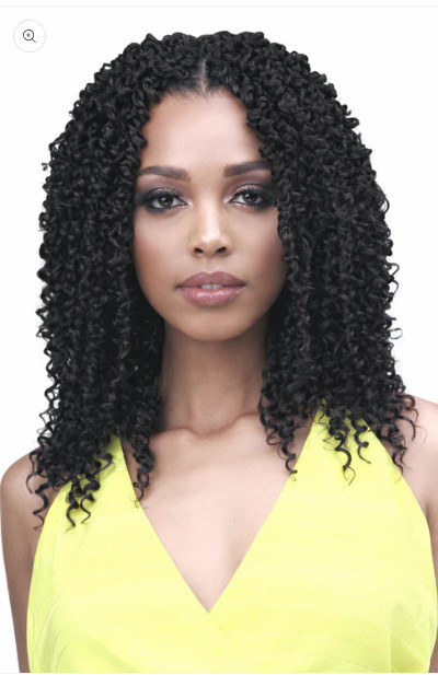 Boho Passion Twists Crochet Hair Curly Ends Pre-Looped 10 inch 57 Strands 1B