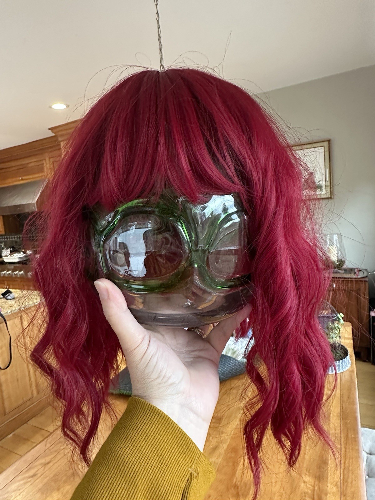 Magenta Pink Wefted Wig Bangs Wavy Hair Bob Cut Cosplay or Just for Fun!