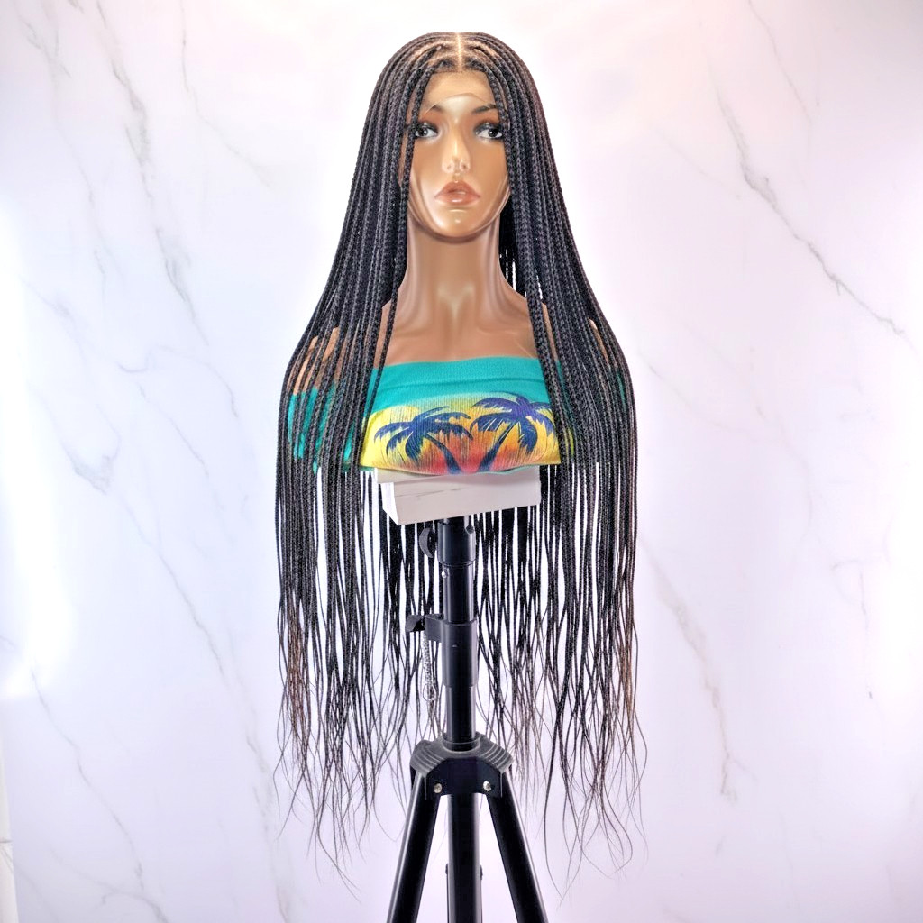 Braided Wig. Knotless Braids. 360 Full Lace cap with Baby Hair. 40 inches