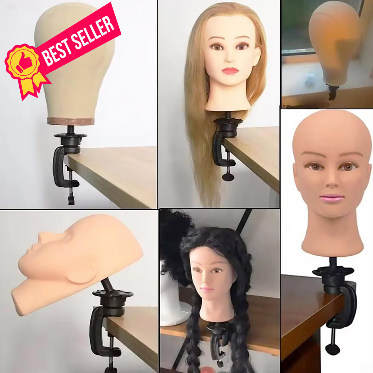 Wig Stand Mannequin Head Holder 1 Pack Black 1 Count (Pack of 1), 1PCS