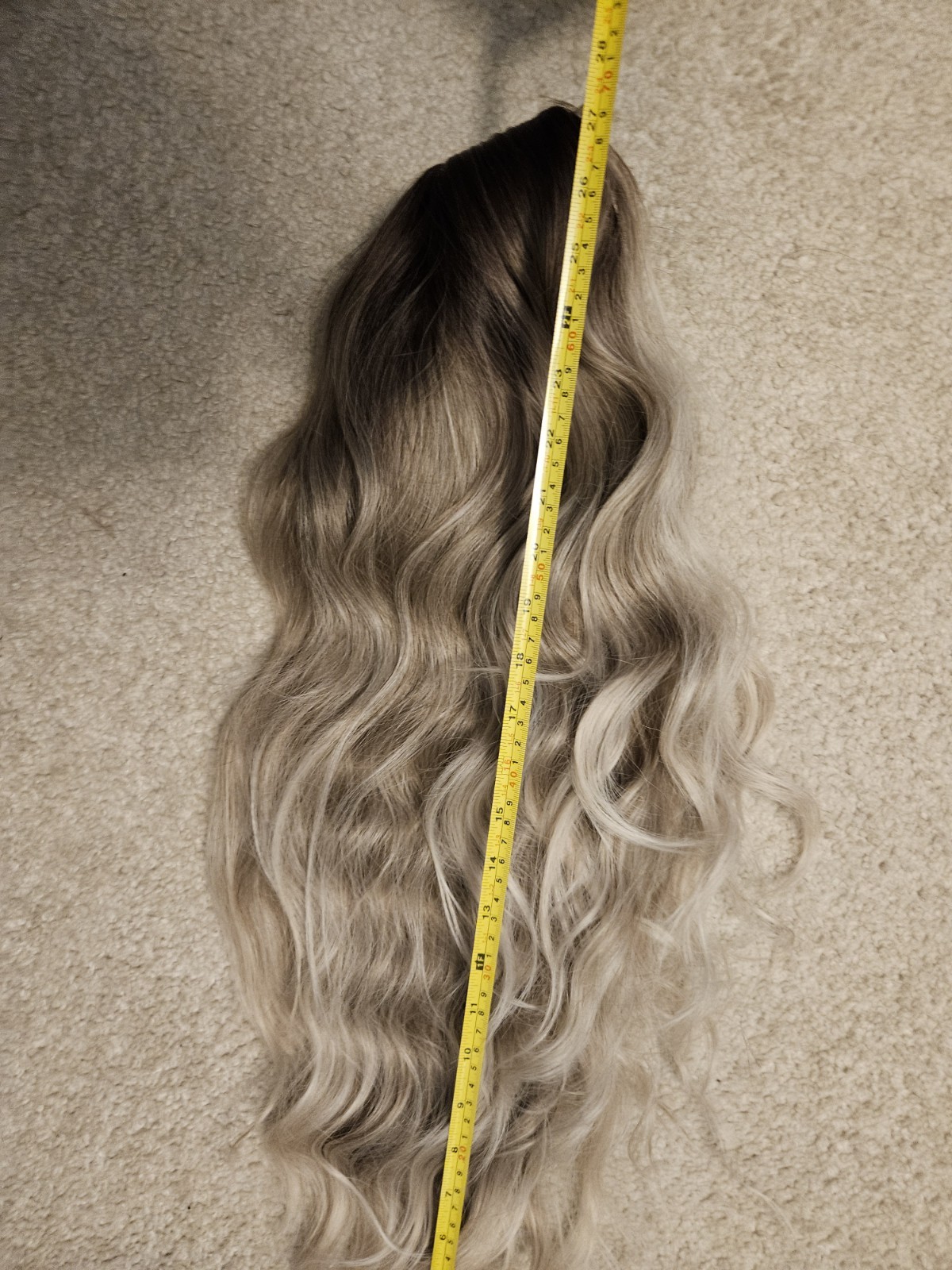 AMAZING LONG LACE FRONT ASH CREAMY MIXED BLONDE LONG WAVY WIG NEW