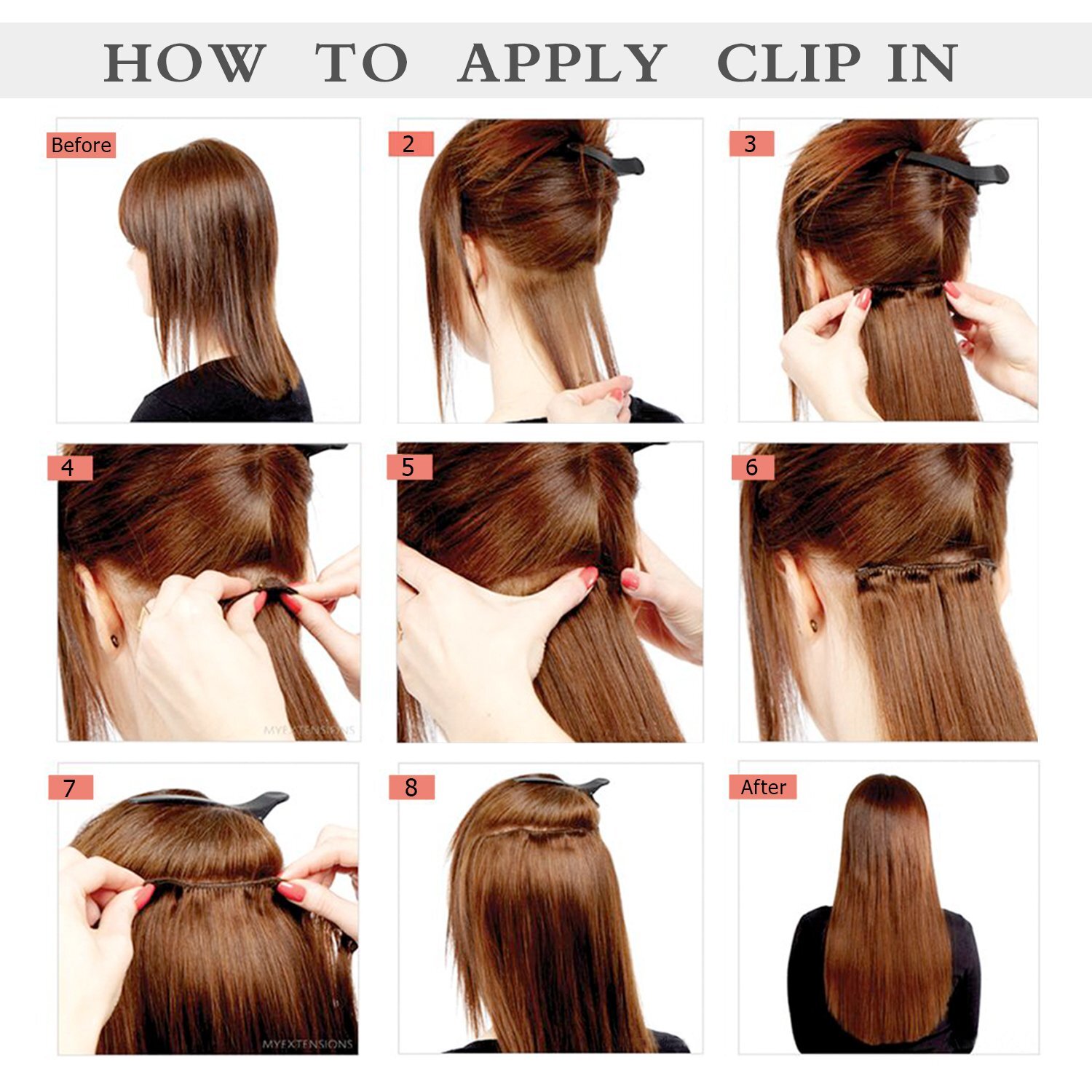 Clip In Hair Extensions Human Hair Invisible Remy Thick Highlight Fashion Hair