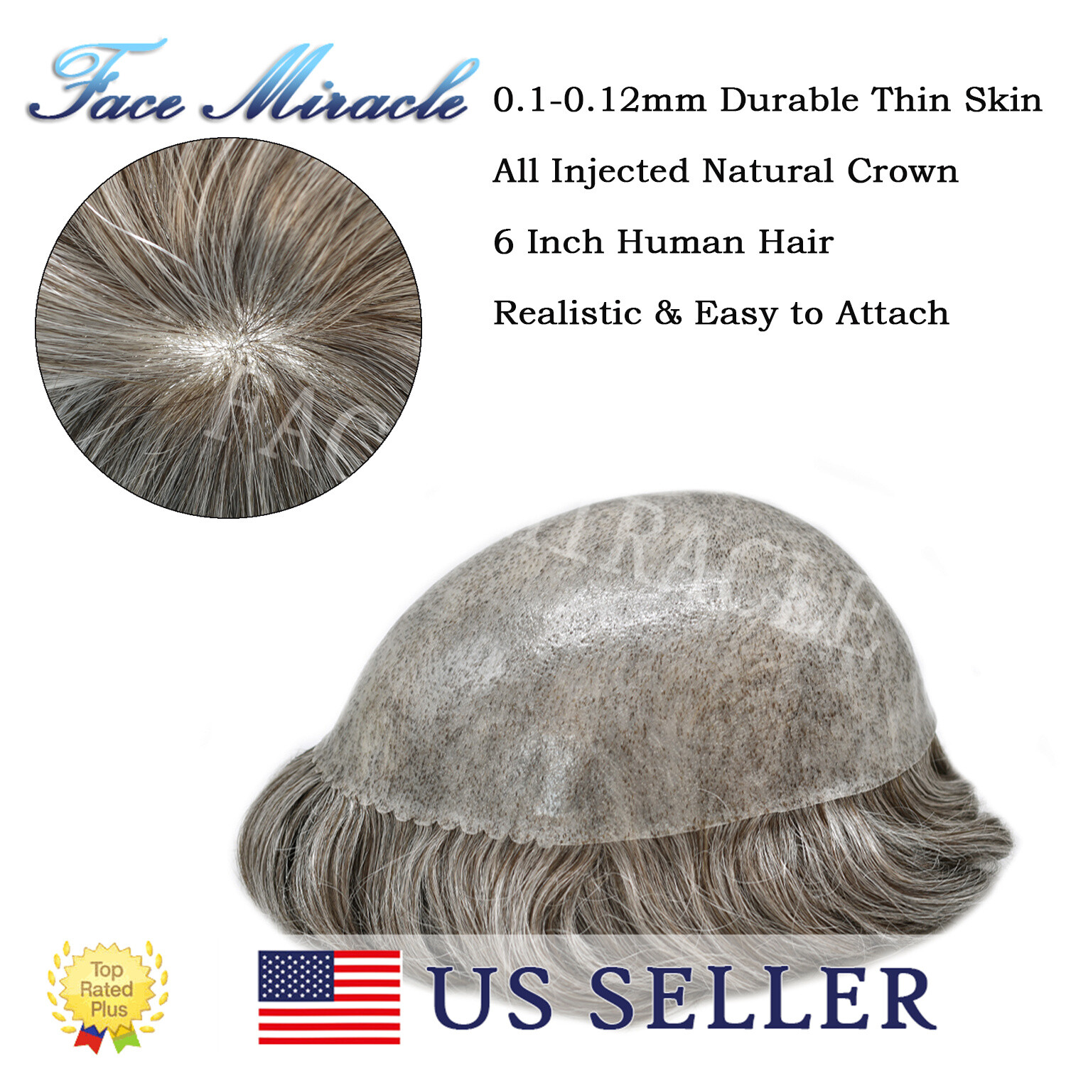 Full Poly Toupee for Men Human Hair System 0.1MM Skin PU Toupee Hair for Man Wig