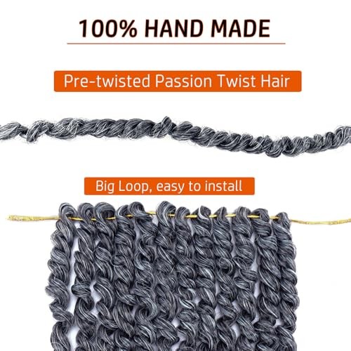 Pre-twisted Passion Twist Hair 10 Inch 8 packs Short Passion Twist Crochet