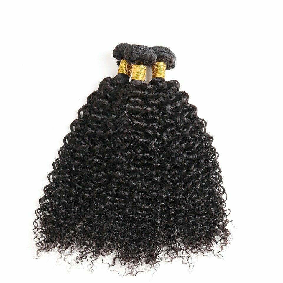 Jerry Curl Natural Black color 1B 100 Virgin Brazilian Human Hair 1 or 3 Bundles