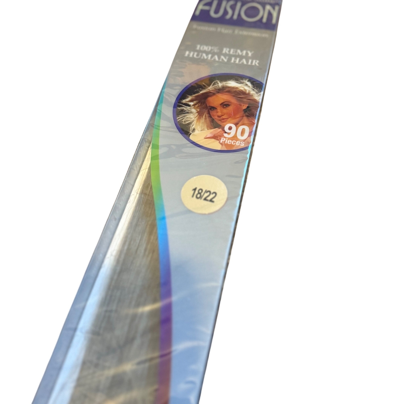 Lord & Cliff Premium Remy I Tip 90 Pieces Human Fusion Extensions 16″ #18/22