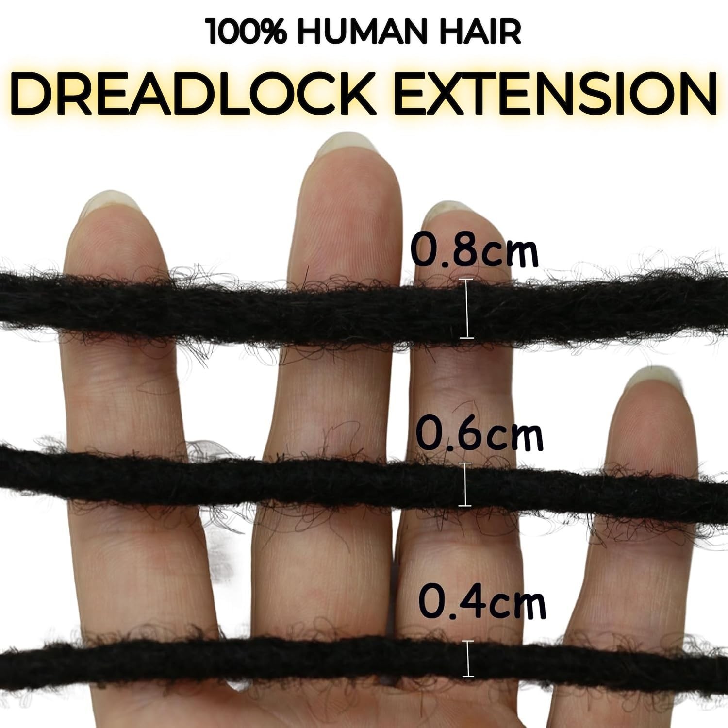 0.4cm & 0.6cm Width, 4-14 Inches10, 30, 60, 100 Strands Options 100% Real Hum