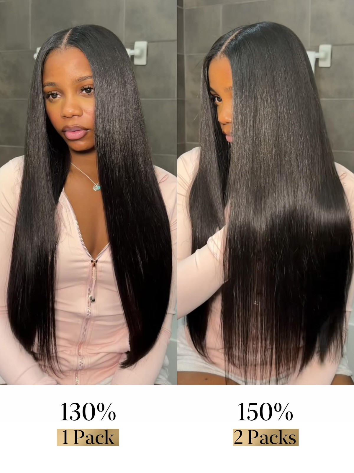 0.59mm Zero Trace Invisible Clip in Hair Extensions, Yaki Straight 7 Pcs 100g…