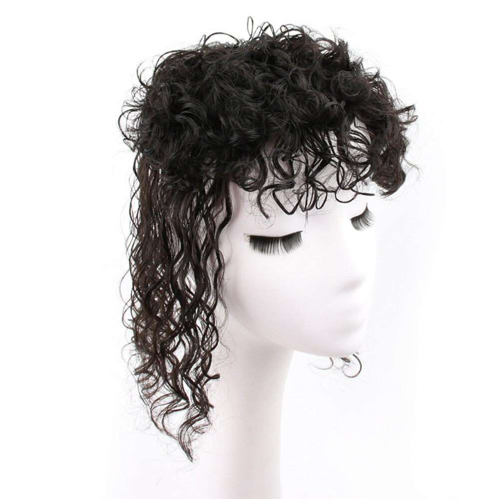 100% Human Hair Topper Toupee Hairpiece Curly Clip in Top Hair Pieces for Women