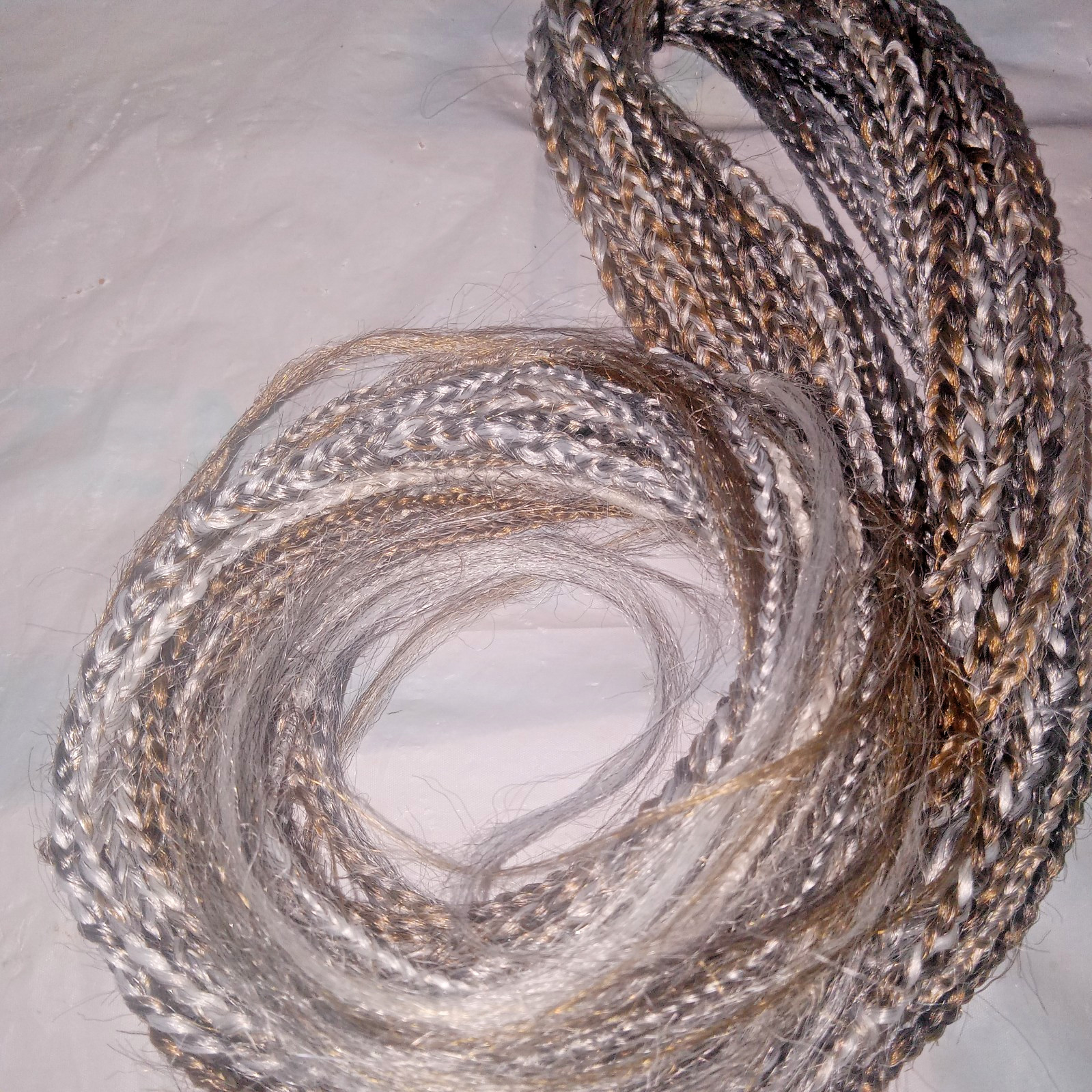 56″ DE dreadlocks White / Gray/ Blonde Synthetic hair Dreads locs/braids Set 60