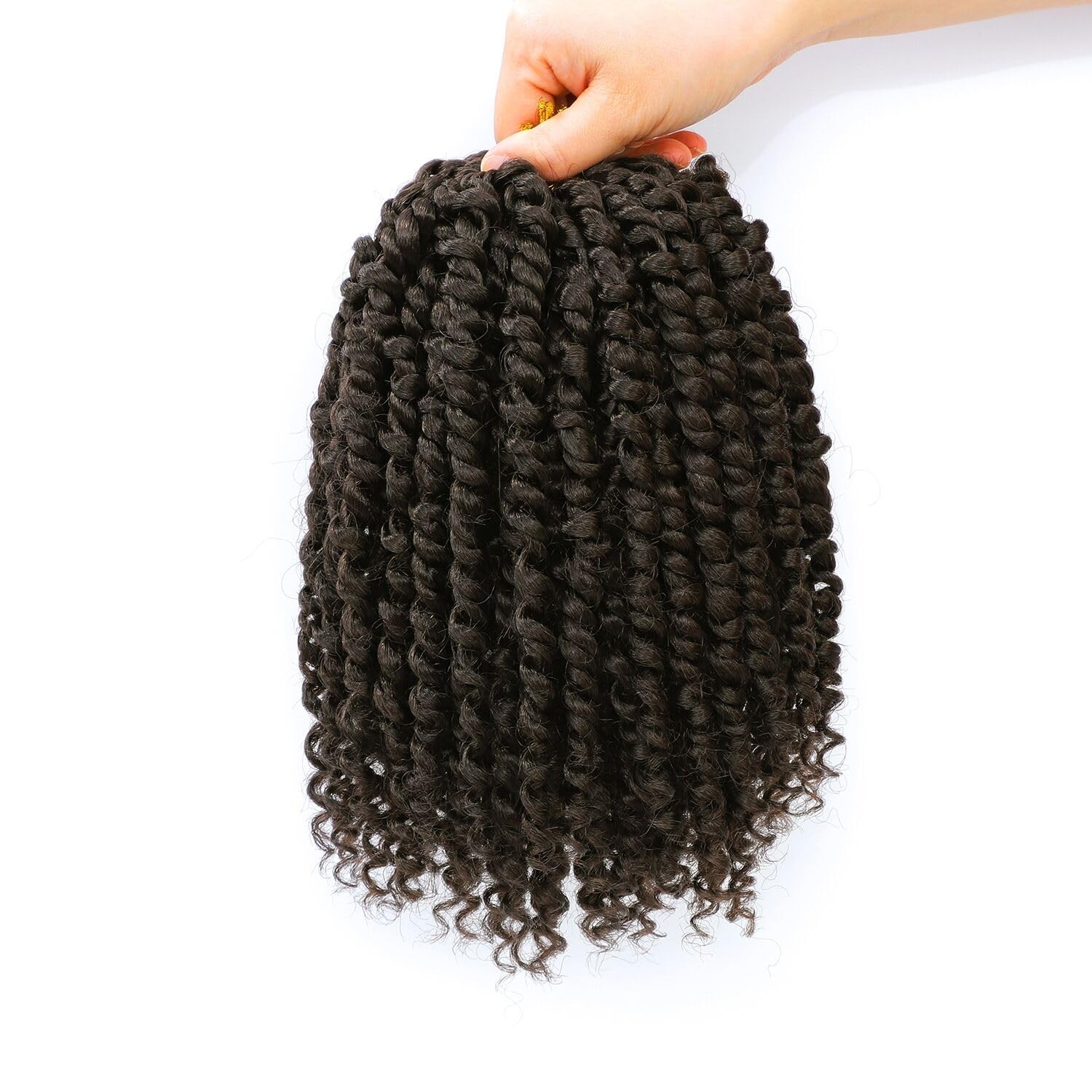 8-inch Pre-Twisted Passion Twist Crochet Hair – 8 Packs, Soft & Lightweight