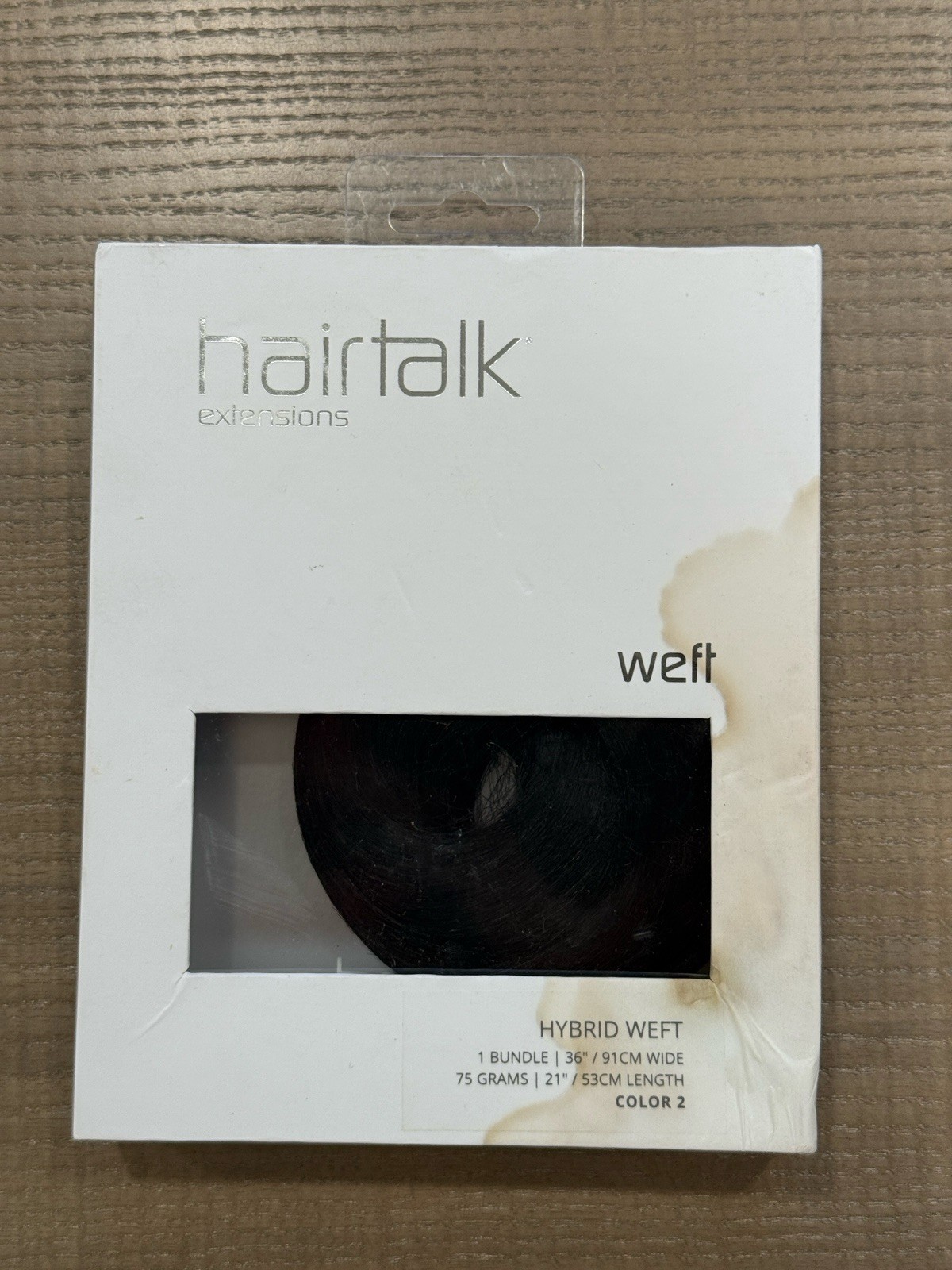 HairTalk Hybrid Weft Hair Extension 21” Color 2 – 36” Wide 75g Remy Hair