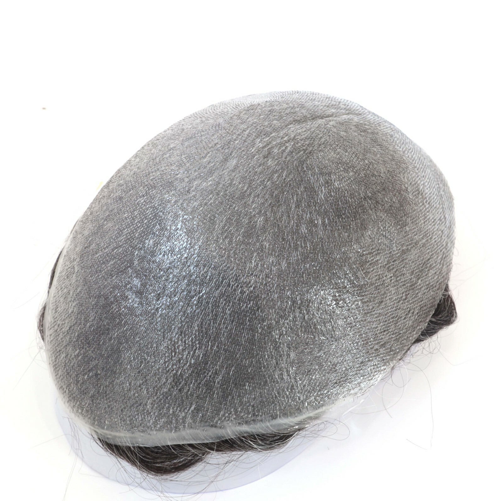 Natural Mens Toupee Hair Replacement System Super Thin Skin V Looped NG #1B10