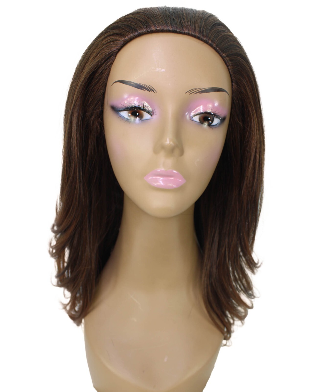 LUXLUXE Leal Curly Layer 18″ Half Wig Mix Human Hair and Synthetic Fiber BH-0008