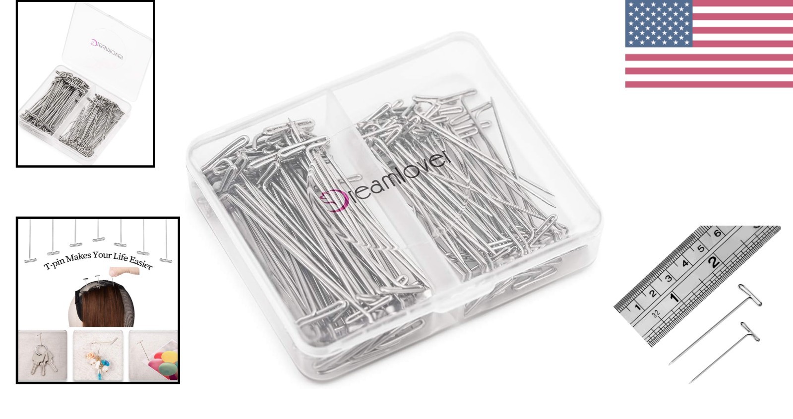 100PCS High-Quality Mannequin Pins for Wig Heads – 1.5 & 2 Inch Durable Iron