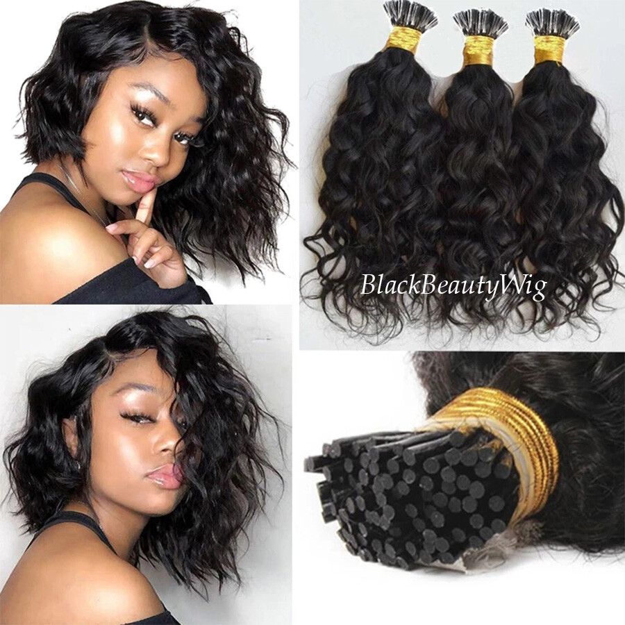 Pre Bonded I Tip Human Hair Extension Loose Wave Brazilian Stick I Tip Hair 100g