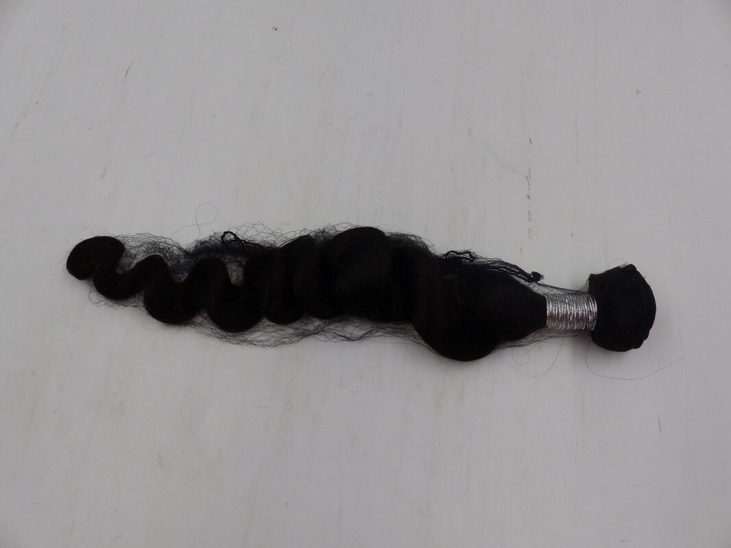 24″ BLACK NATURAL COLOR LOOSE WAVE VIRGIN HUMAN HAIR BUNDLE