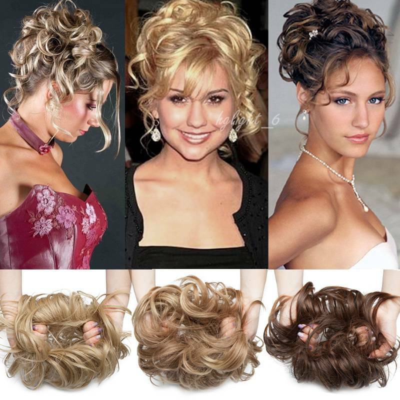 45/85G Real Messy Bun Updo As Human Hair Extensions Scrunchie Tousled Ponytail